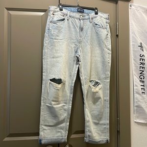 High waist, artist style ripped boyfriend jeans from the GAP